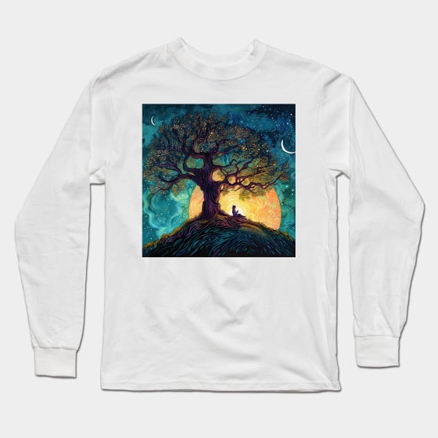 Psychedelic Dreamscape Long Sleeve T-Shirt by thewandswant